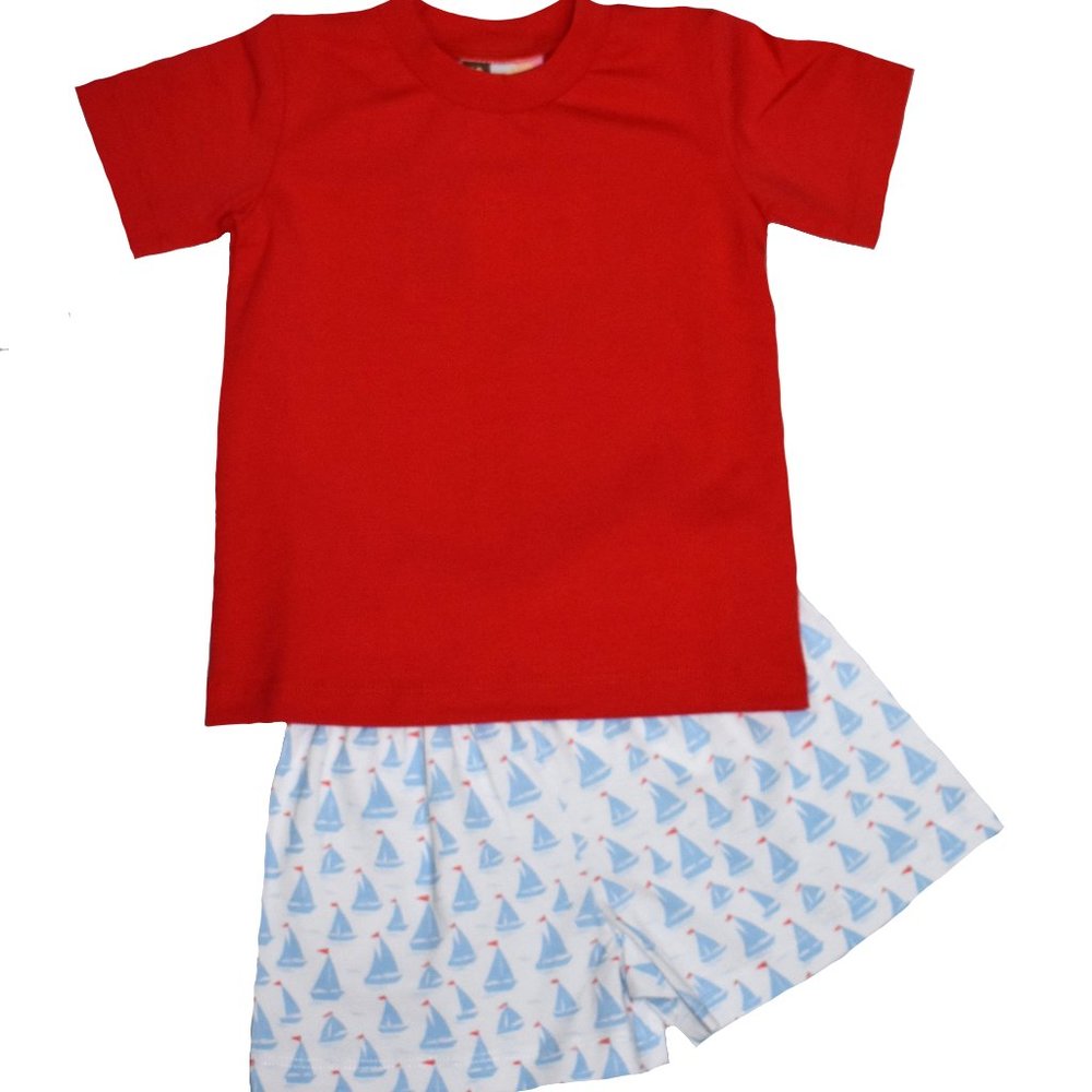 Sailboat Boys Short Set